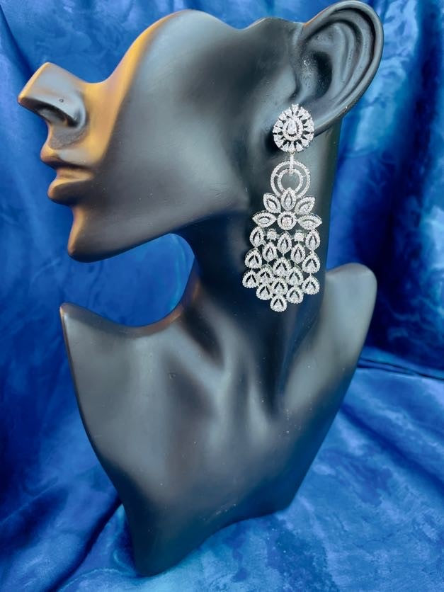 Sparkling Reflection Long Danglers