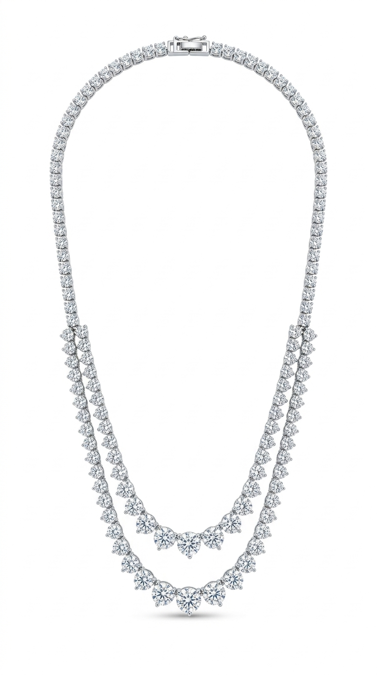 Myra Stardust Layered Diamond Necklace