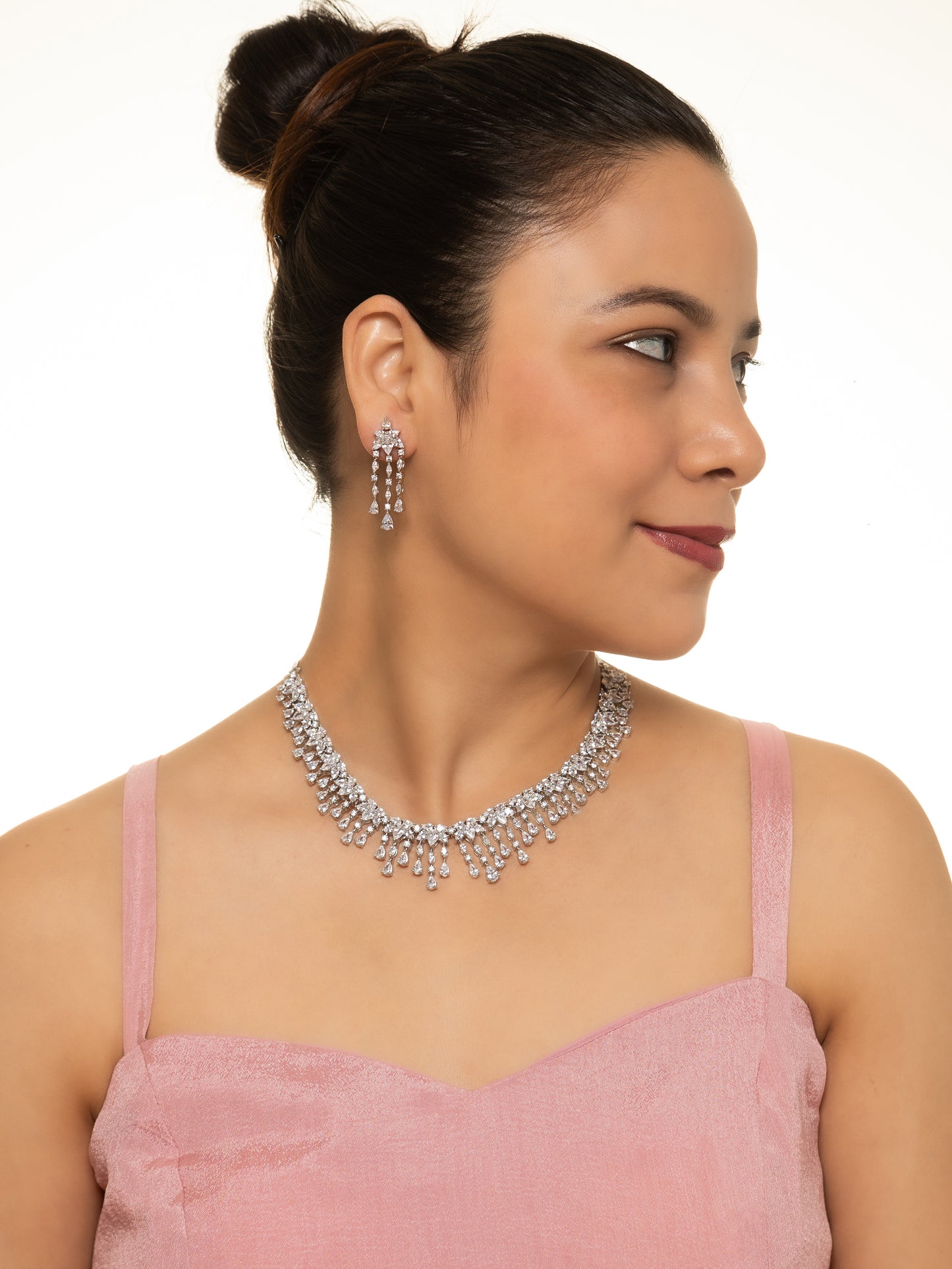 Radiant Harmony Necklace with Earrings