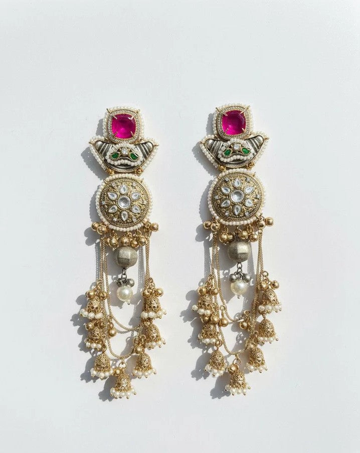 Ruby Regal Cascade Earrings