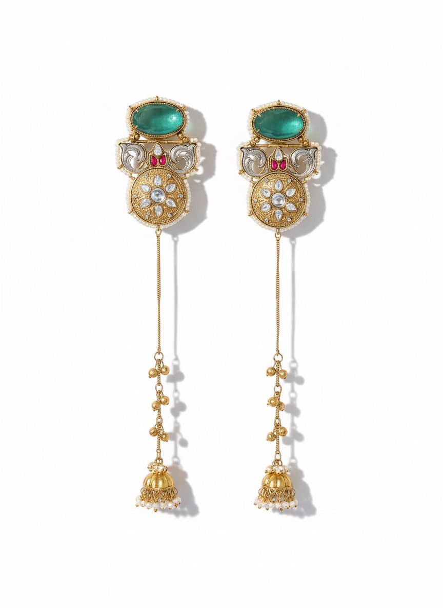 Emerald Heritage Jhumka Drops