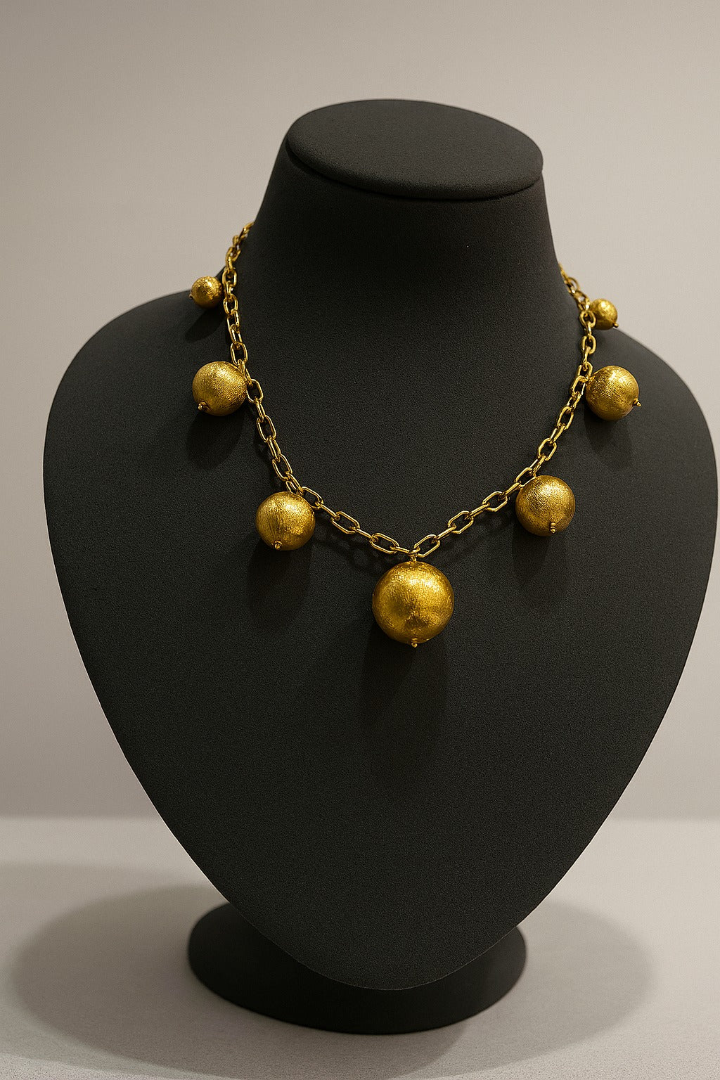 Golden Orb Statement Necklace