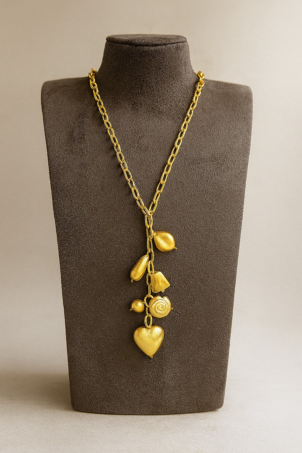 Golden Emblem Charm Necklace