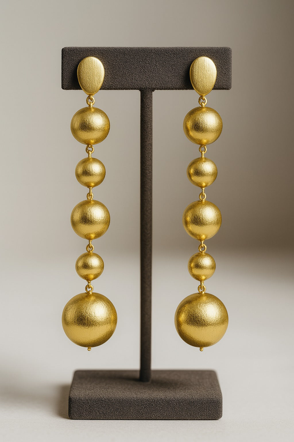 Golden Orb Cascade Earrings