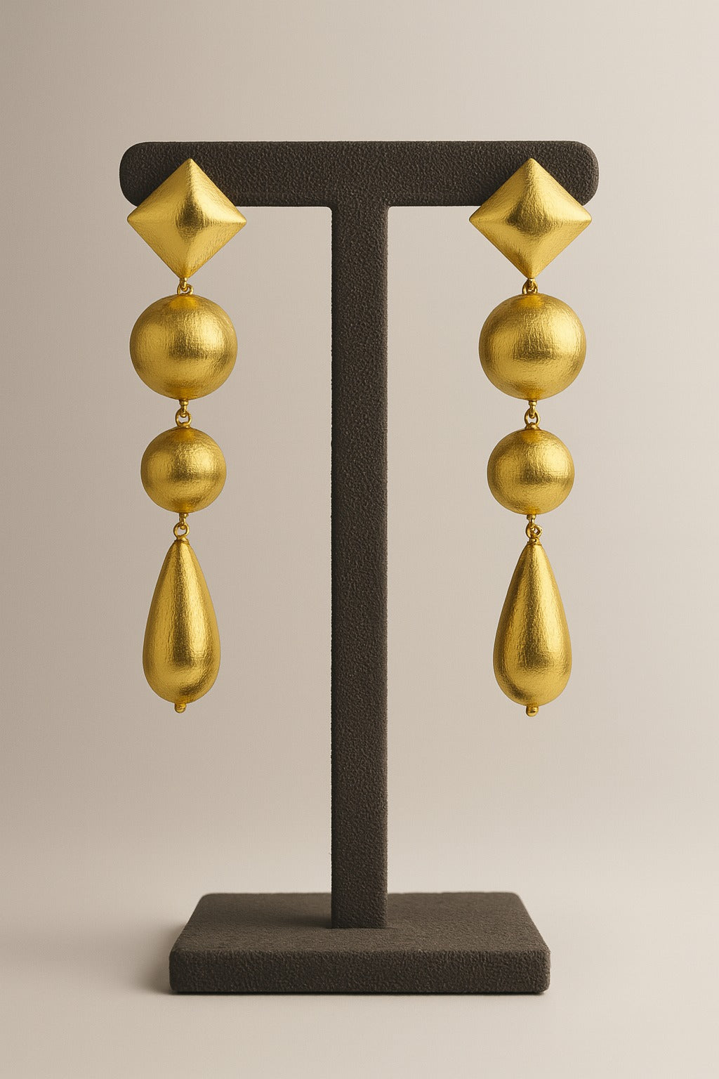 Gilded Ember Drop Earrings