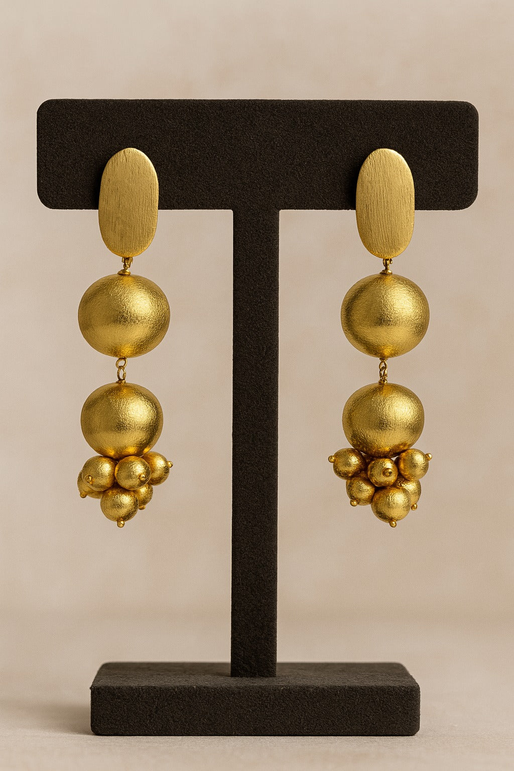 Golden Cluster Bloom Earrings