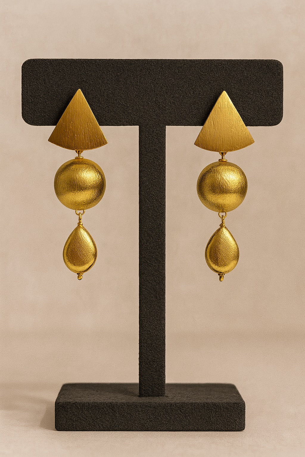 Gilded Vertex Drop Earrings