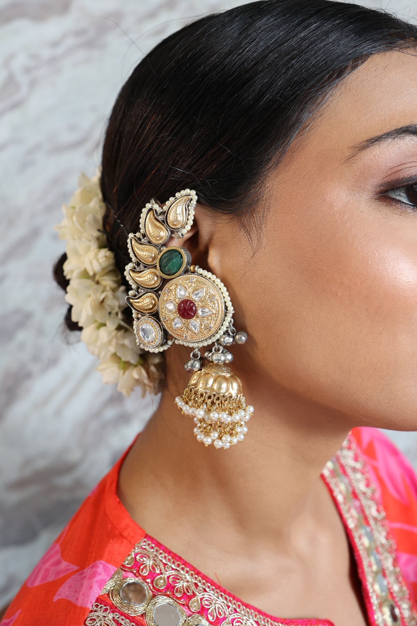 Royal Peacock Glow Jhumka