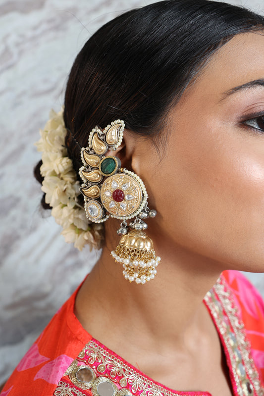 Royal Peacock Glow Jhumka