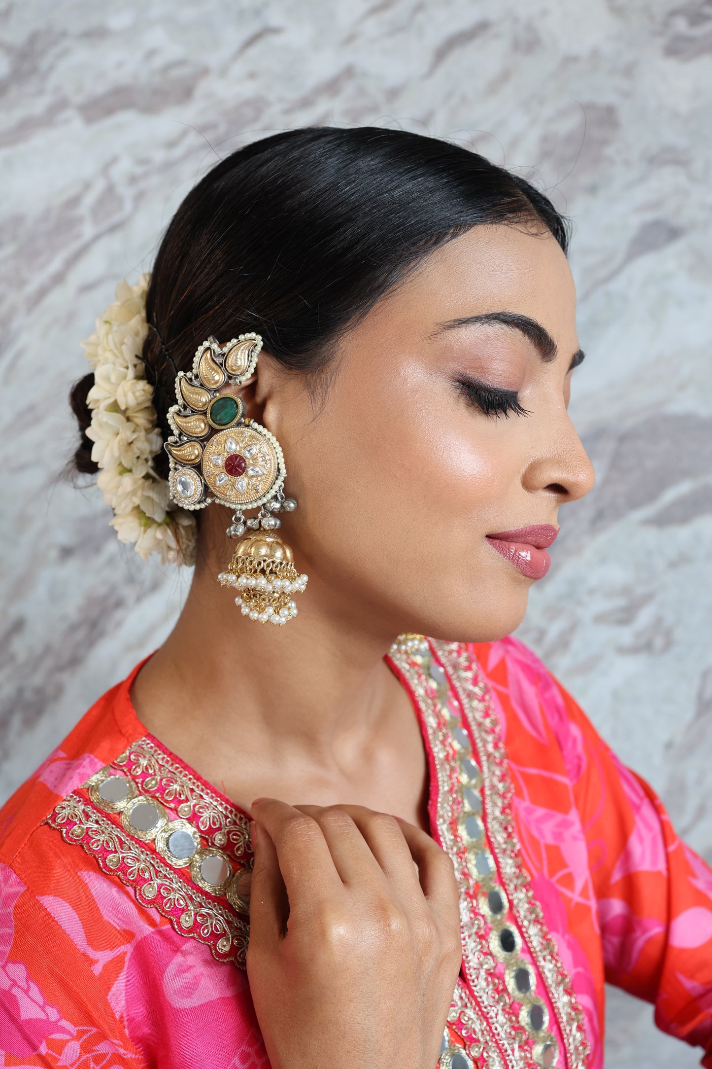 Royal Peacock Glow Jhumka