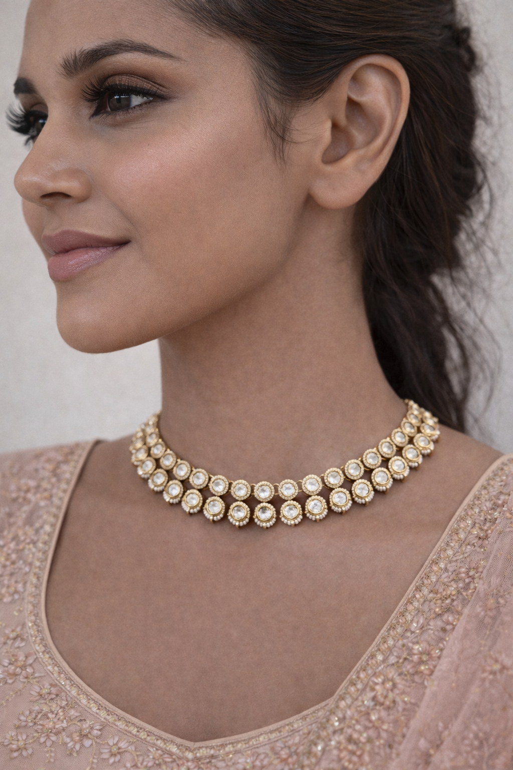 Avni Bloom Pearl Necklace Set