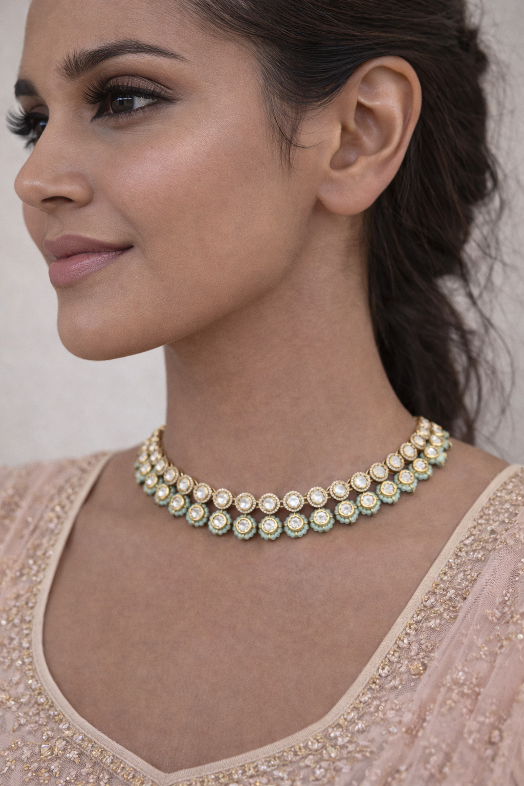 Avni Bloom Pearl Necklace Set