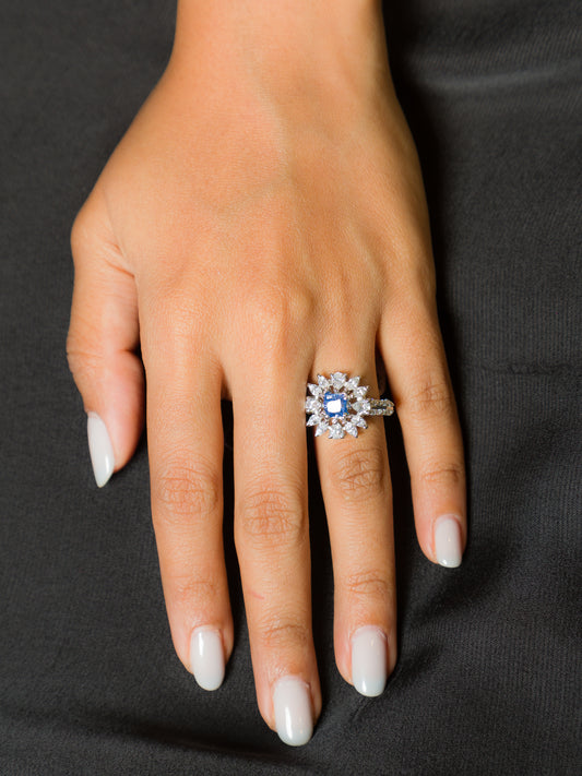 Blue Blossom Ring