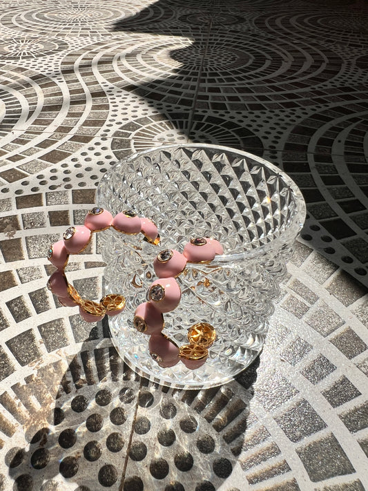 Blush Orbit Hoops