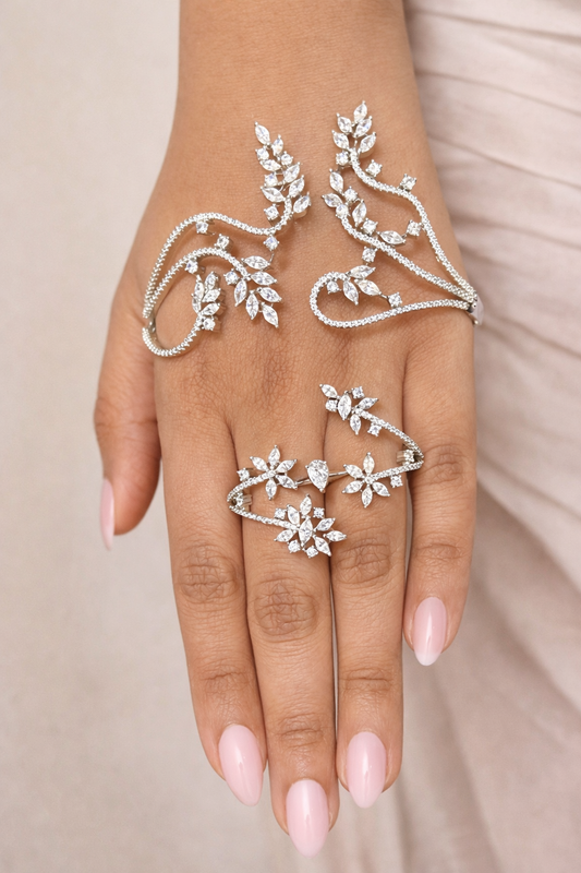 Ruhani Ivy Palm Cuff Ring