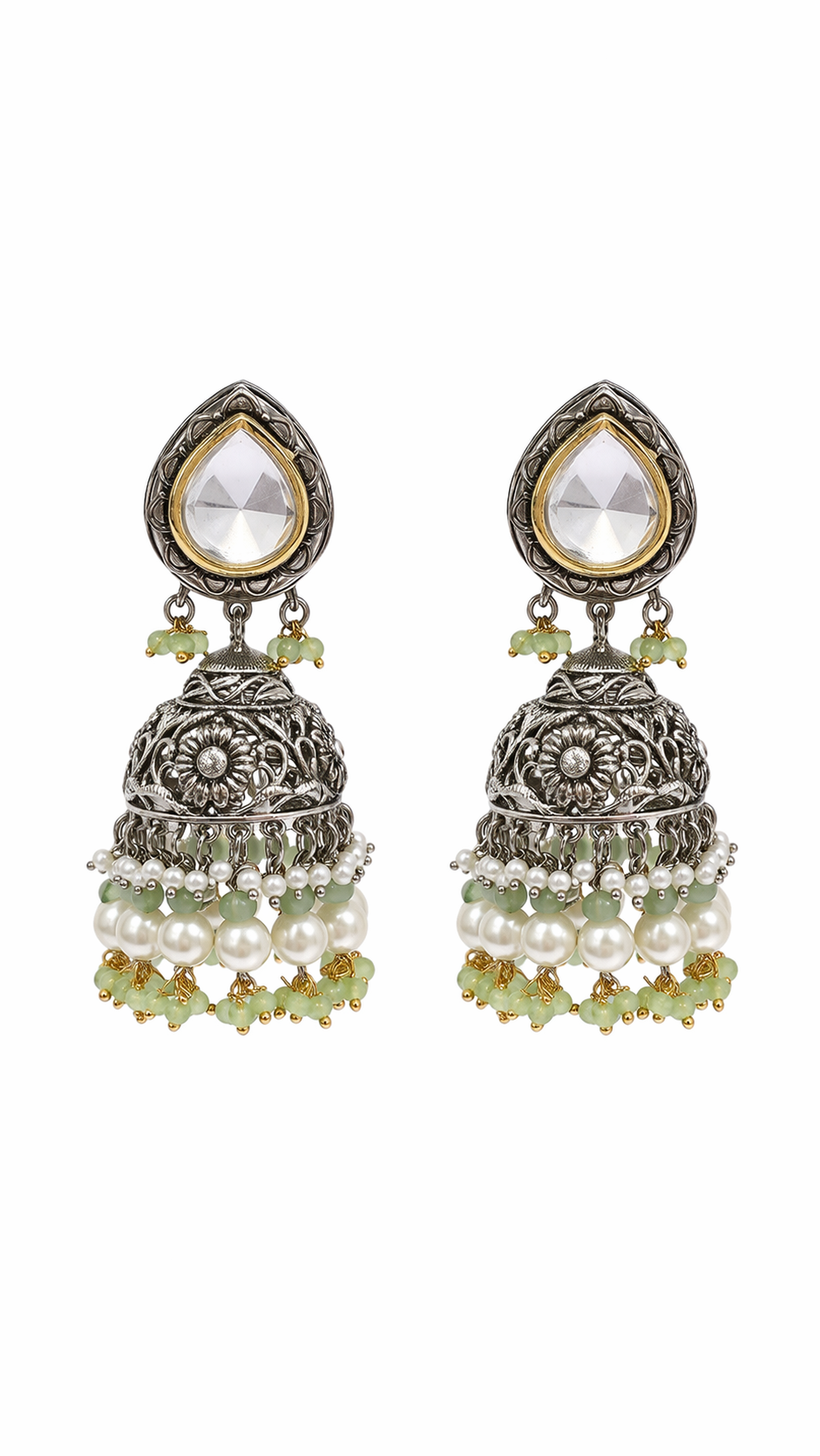 Ira Meher Mint Jhumka Earrings