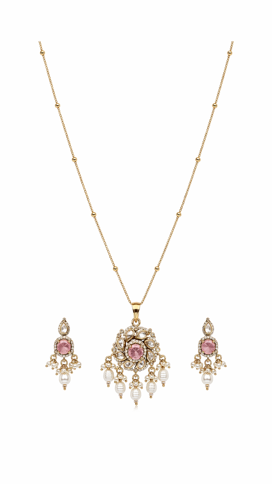 Myra Blush Bloom Pendant Set