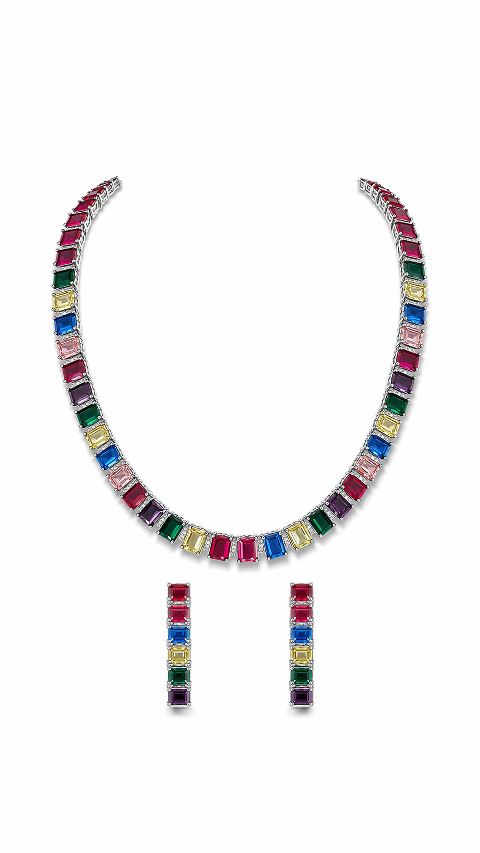 Elara Prism Tennis Necklace Set