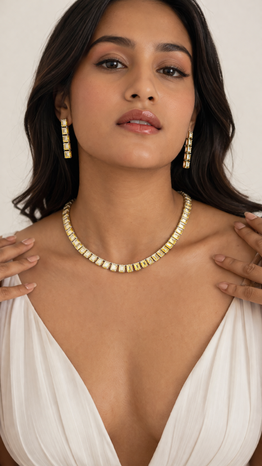 Elara Prism Tennis Necklace Set