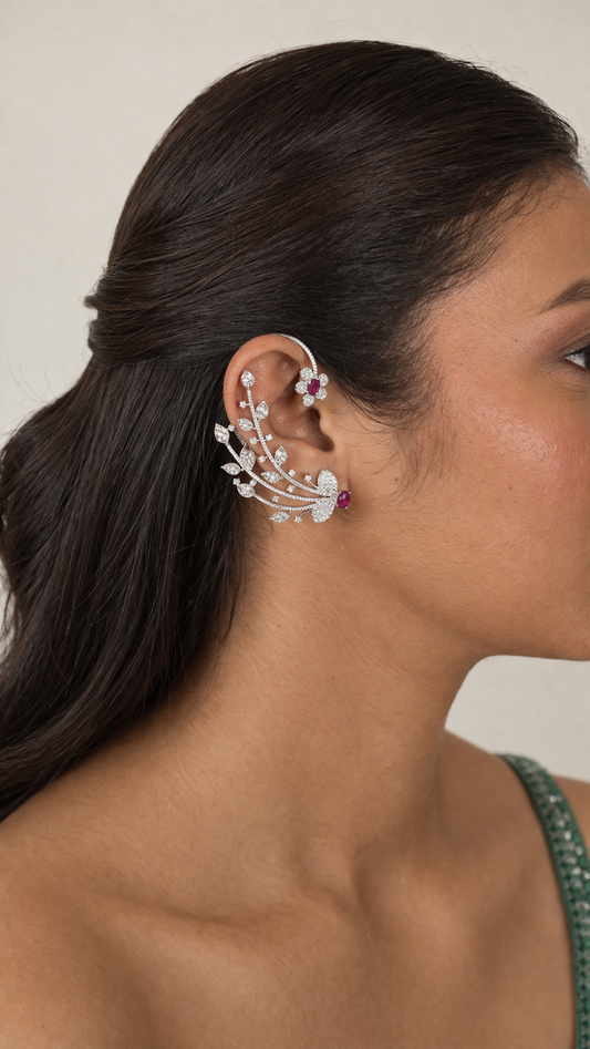 Myra Vanya Bloom Ear Cuff