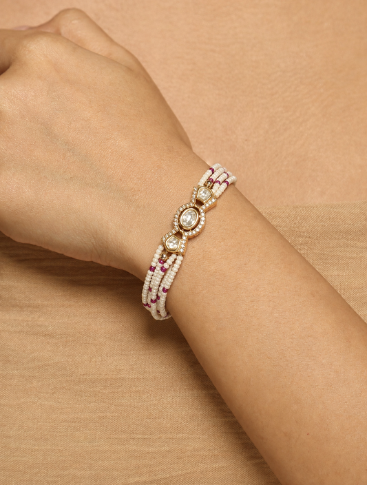 Pearl Empress Kundan Bracelet