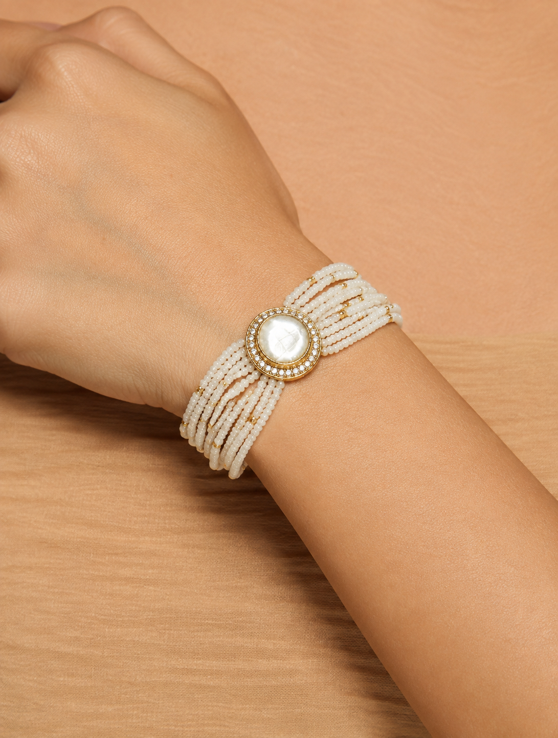 Sitara Ivory Kundan Bracelet