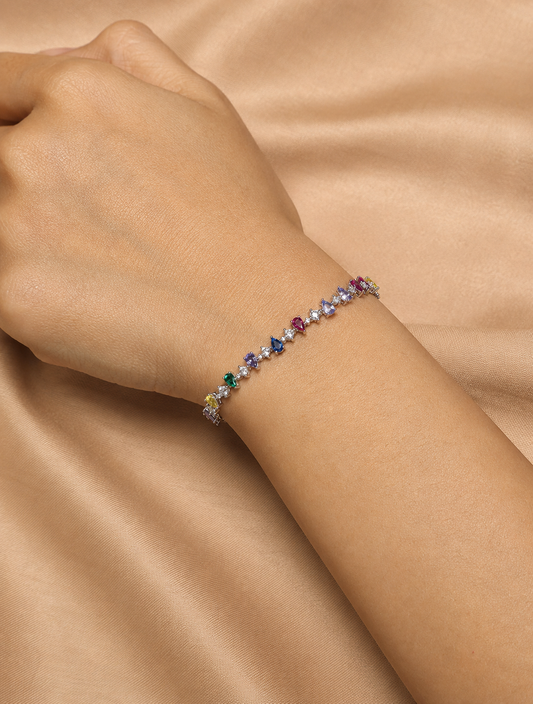 Elara Rainbow Tennis Bracelet