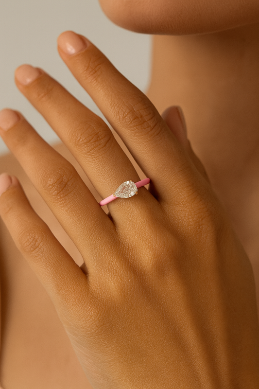 Rose Pop Teardrop Ring