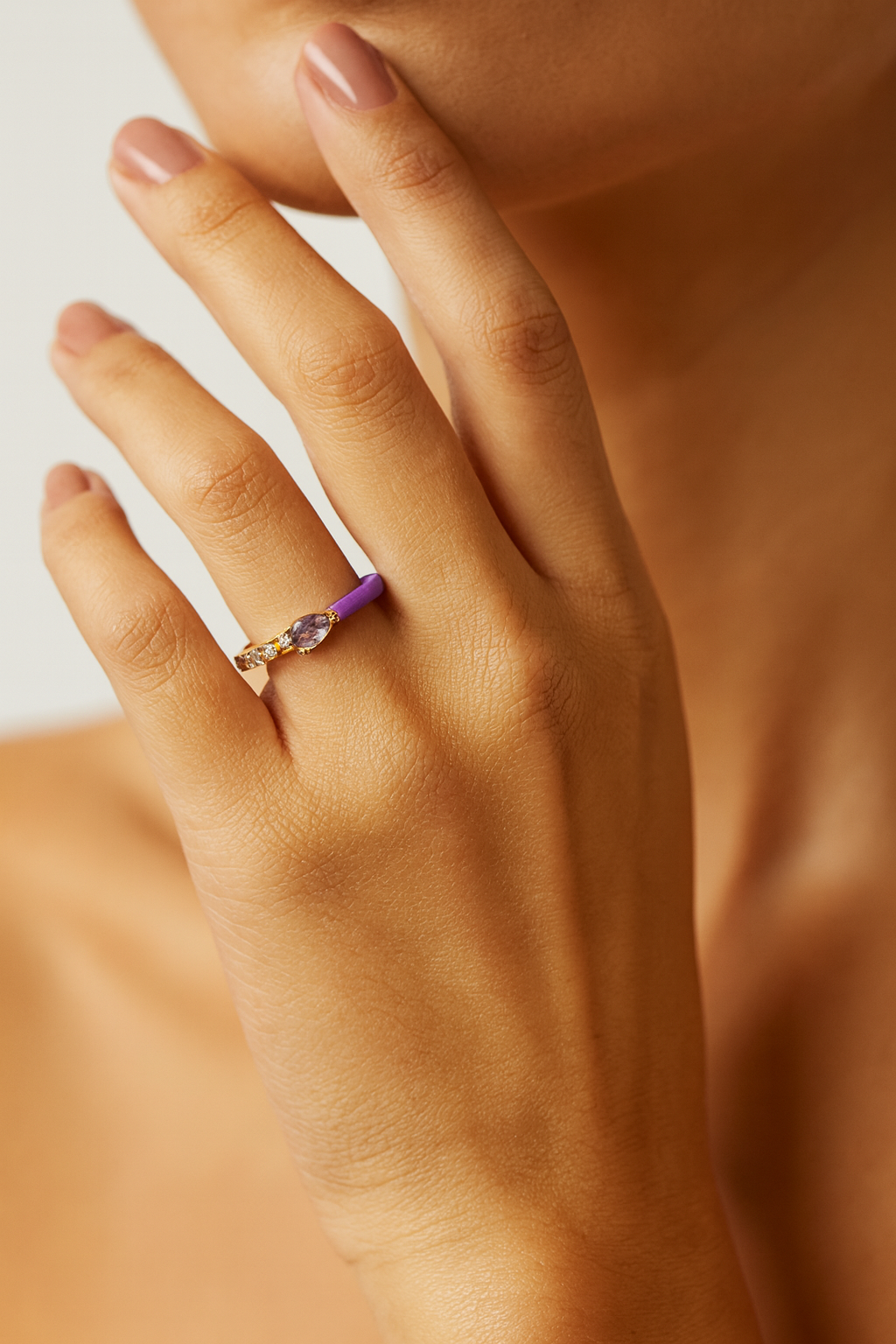 Amethyst Glint Wrap Ring