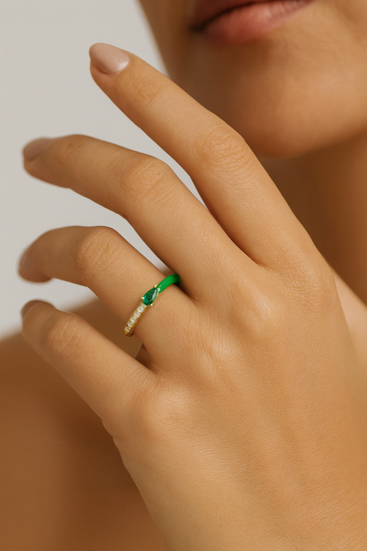 Emerald Edge Wrap Ring