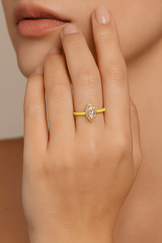 Sunbeam Marquise Ring