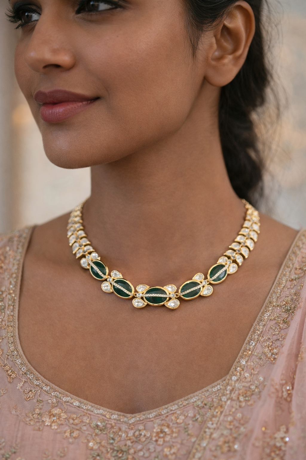 Verdéa Polki Grace Necklace Set
