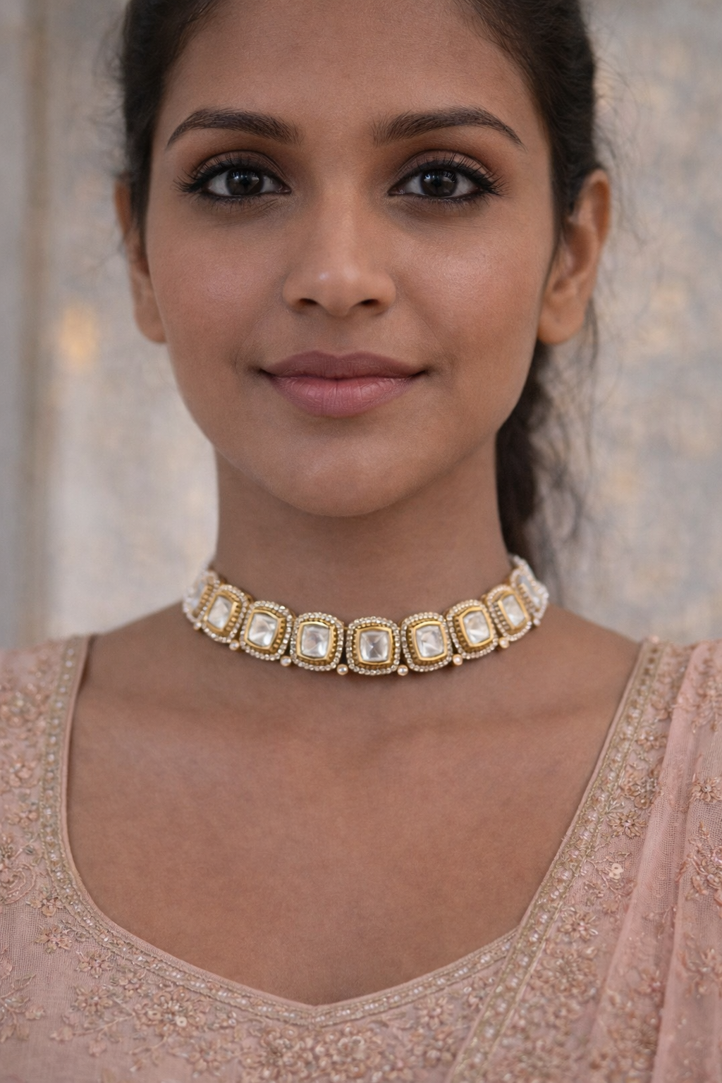 Ivora Polki Pearl Choker Set