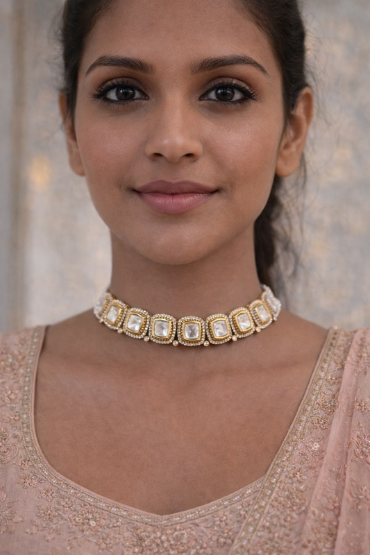 Ivora Polki Pearl Choker Set