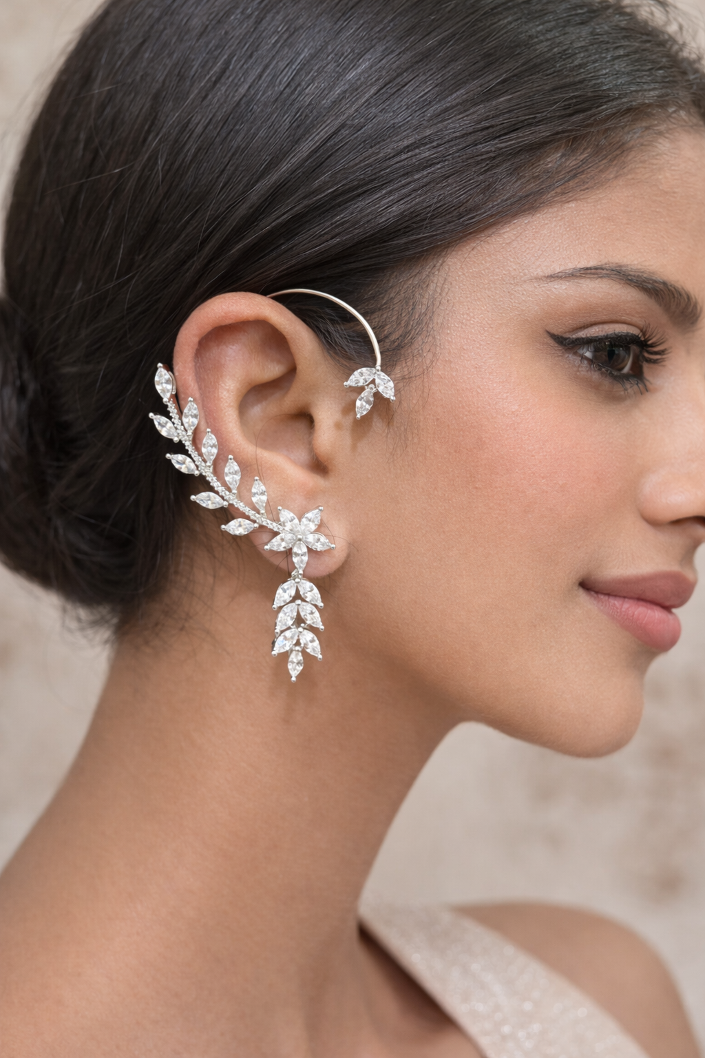 Lunara Leaffall Diamond Ear Cuff