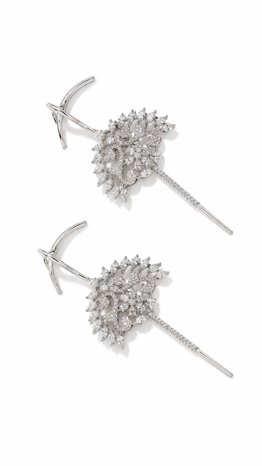 Astra Bloom Crystal Ear Cuffs