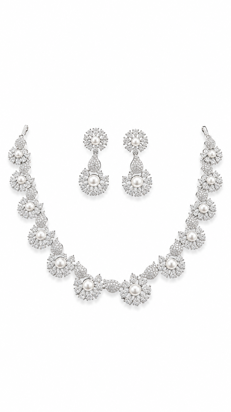 Pearl Royale Blossom Necklace Set