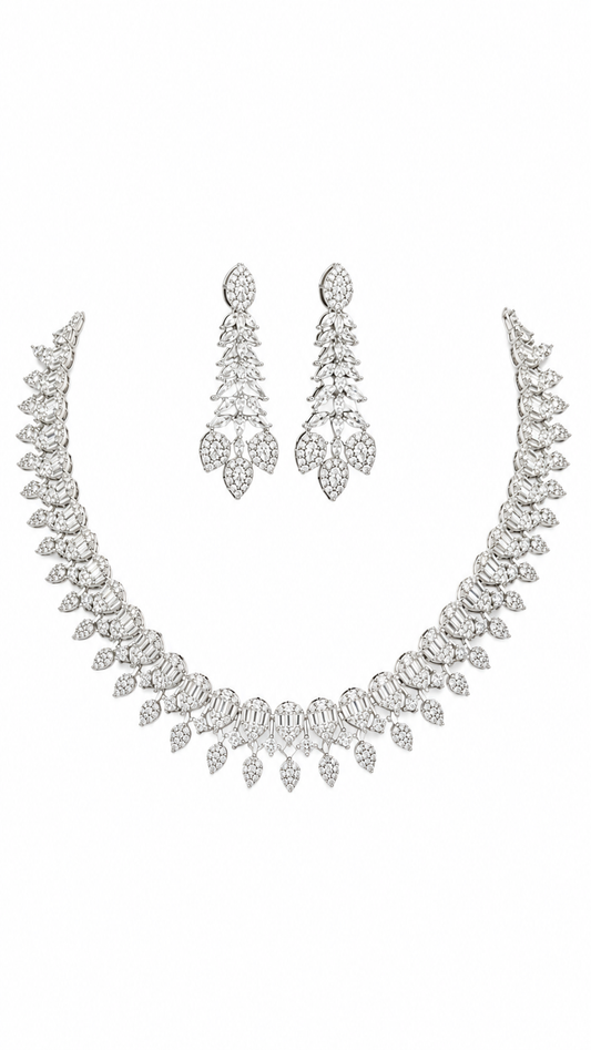 Aurelia Cascade Diamond Necklace Set