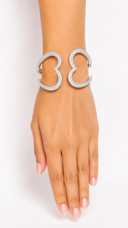 Infinity Sparkle Open Cuff Bracelet