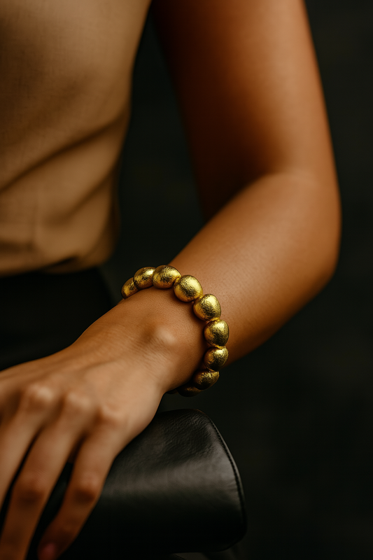 Golden Heart Cluster Bracelet