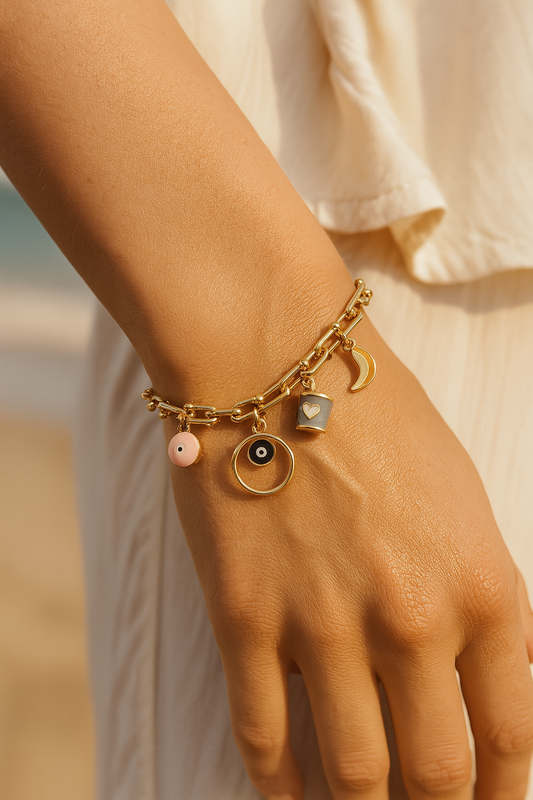 Golden Quirk Charm Bracelet