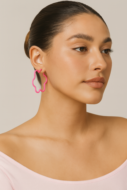 Bubble Bloom Hoop Earrings
