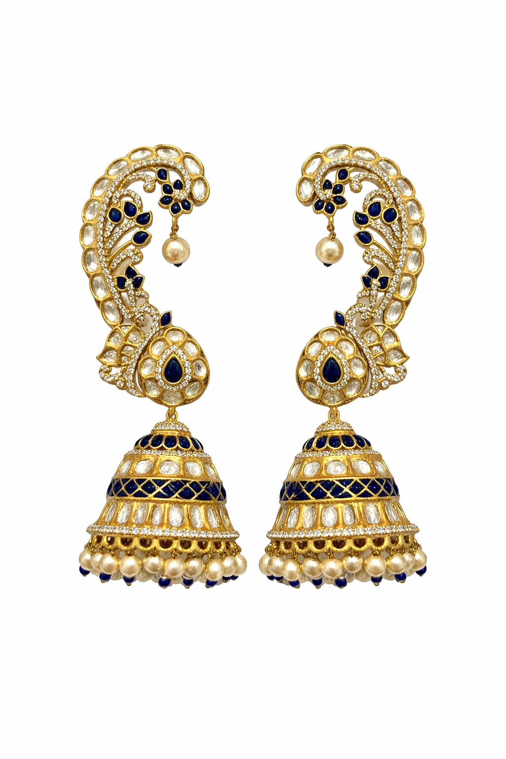 Paro Royal Ear Cuff Jhumka Earrings