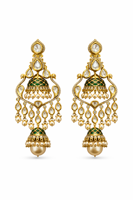 Zoya Noor Long Jhumka Earrings
