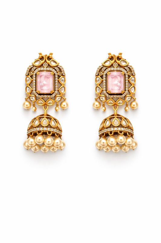 Kiara Noor Polki Jhumka Earrings