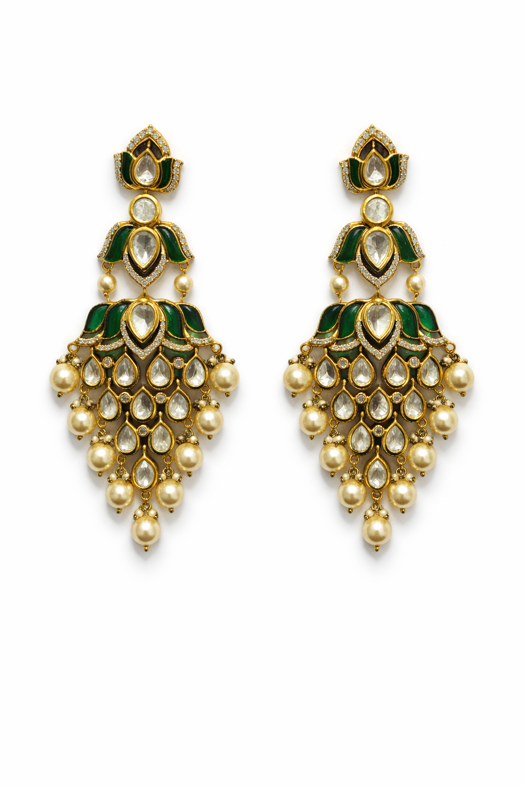 Raha Padma Polki Chand Earrings