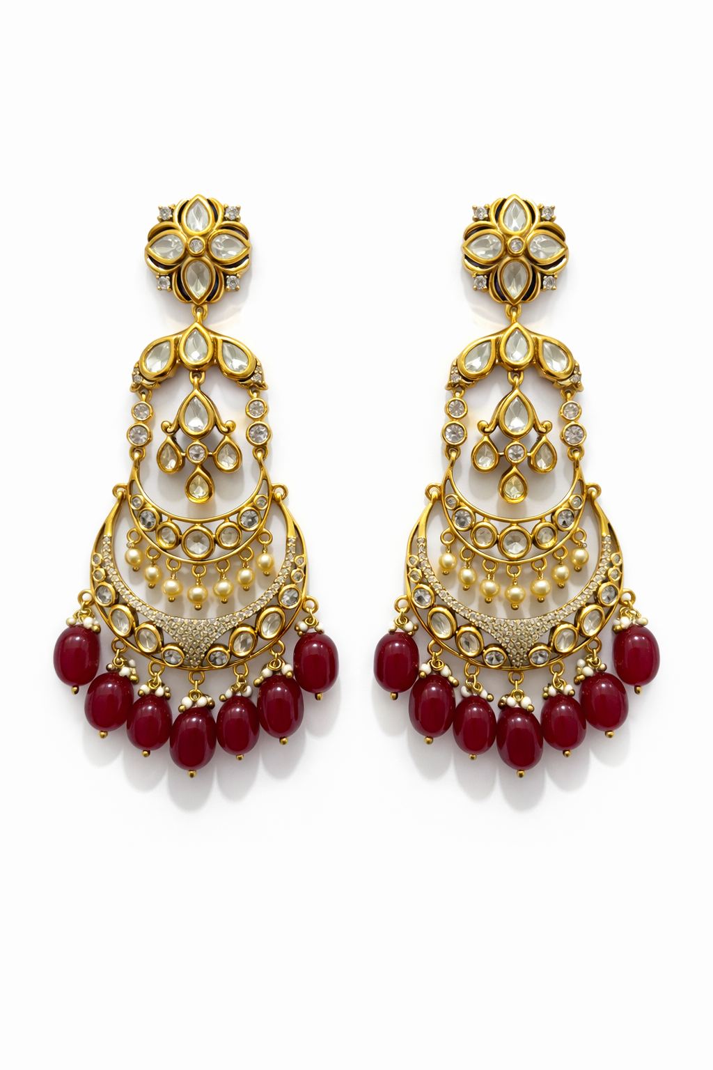 Advika Chandrika Polki Statement Earrings