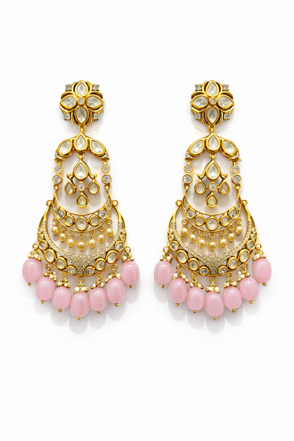 Advika Chandrika Polki Statement Earrings
