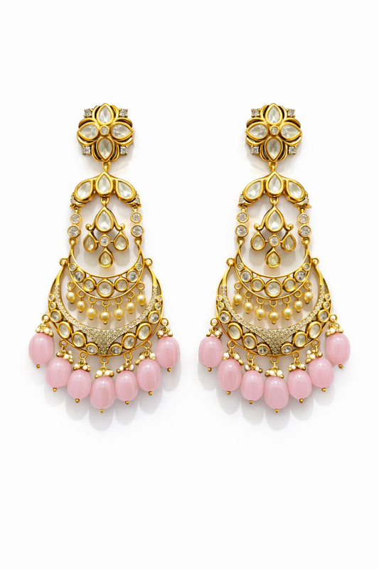 Advika Chandrika Polki Statement Earrings