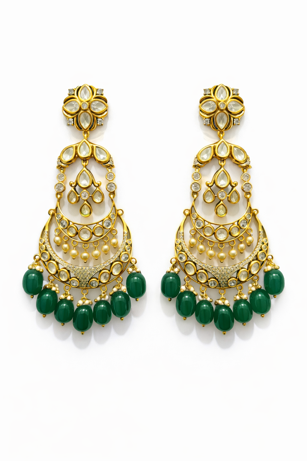 Advika Chandrika Polki Statement Earrings